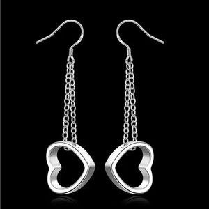 925 Sterling Silver Heart Earrings